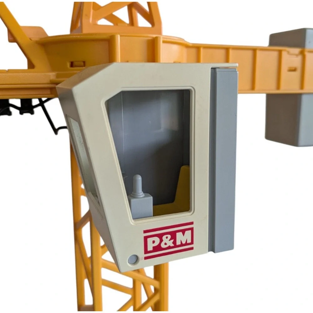Playmobil 3262 Electronic Crane Yellow Construction As Is Incomplete Set 2003